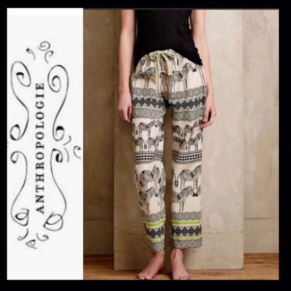 Anthropologie Other - Anthro E by ELOISE Zebra Pajama Pants 🦓